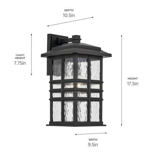 Kichler 49831BKT One Light Outdoor Wall Mount, Textured Black (2)