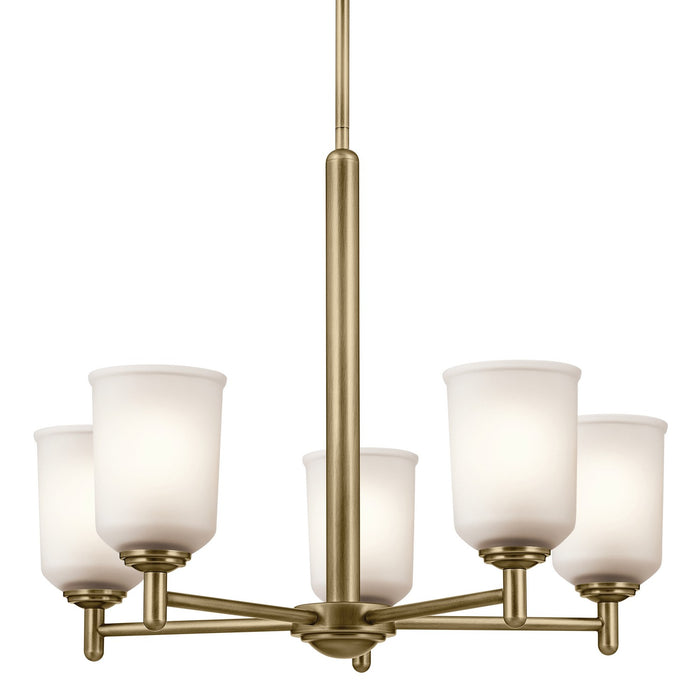 Kichler 43671NBR Five Light Chandelier, Natural Brass (6)