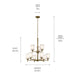 Kichler 43672NBR Nine Light Chandelier, Natural Brass (3)