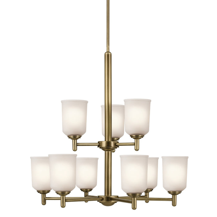 Kichler 43672NBR Nine Light Chandelier, Natural Brass (4)