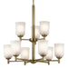 Kichler 43672NBR Nine Light Chandelier, Natural Brass (5)