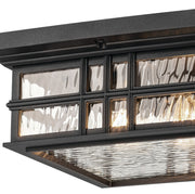 Kichler 49834BKT Two Light Outdoor Ceiling Mount, Textured Black (2)
