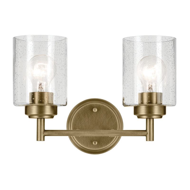Kichler 45885NBR Two Light Bath, Natural Brass (3)