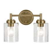 Kichler 45885NBR Two Light Bath, Natural Brass (4)