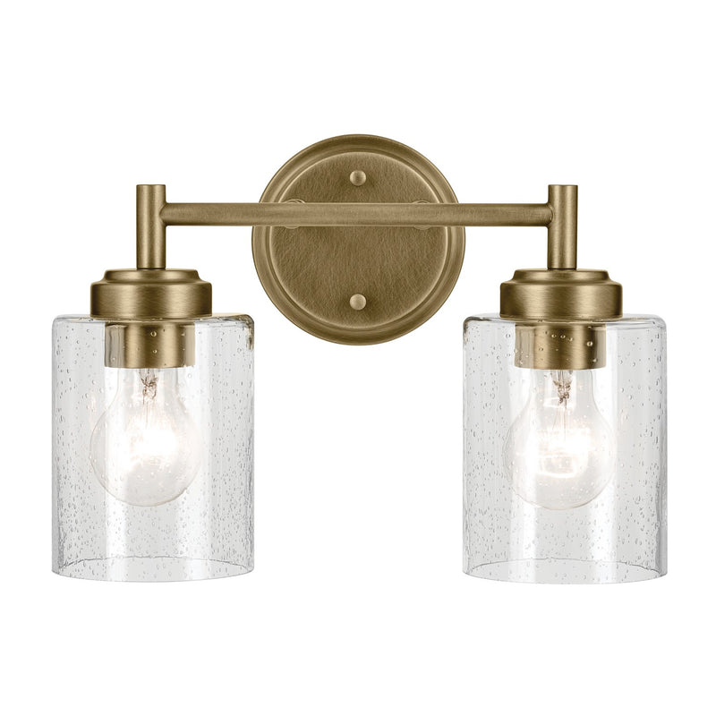 Kichler 45885NBR Two Light Bath, Natural Brass (4)