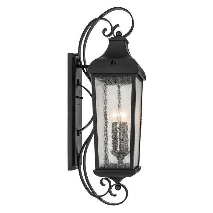 Kichler 49738BKT Three Light Outdoor Wall Mount, Textured Black (4)