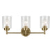 Kichler 45886NBR Three Light Bath, Natural Brass (3)