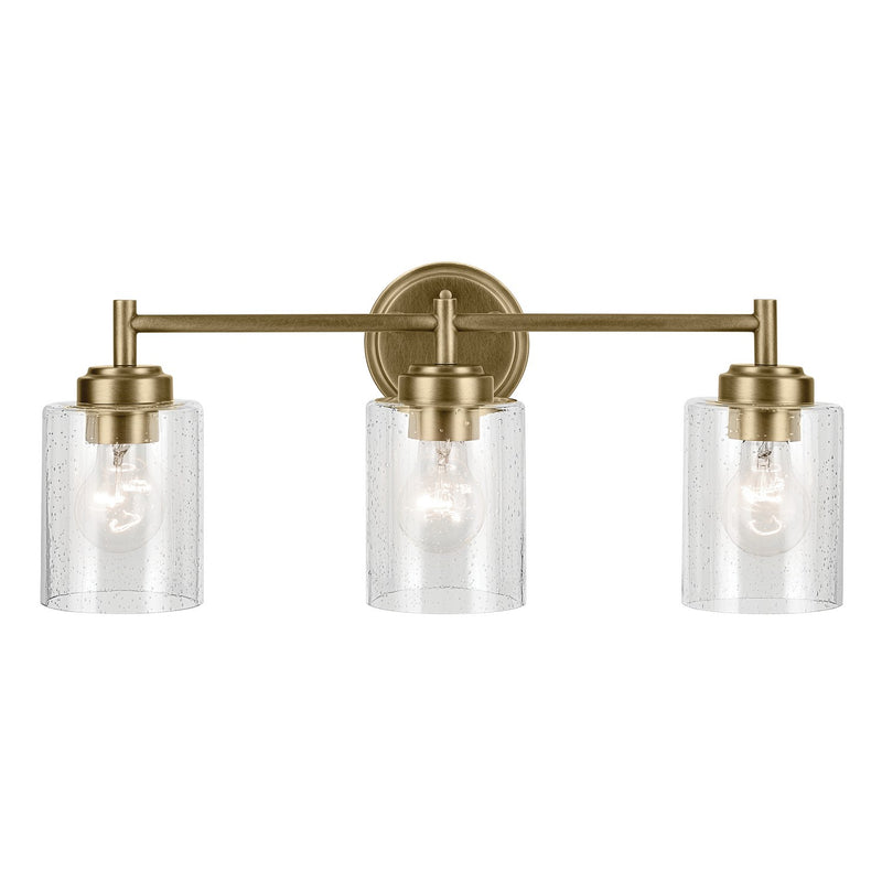 Kichler 45886NBR Three Light Bath, Natural Brass (4)