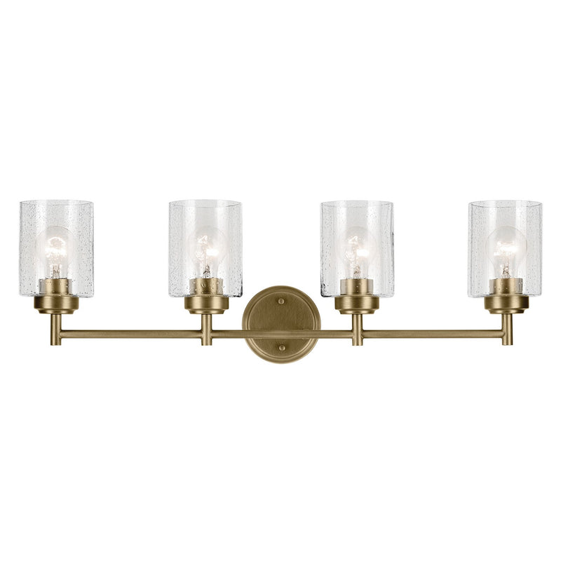 Kichler 45887NBR Four Light Bath, Natural Brass (3)