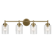 Kichler 45887NBR Four Light Bath, Natural Brass (4)