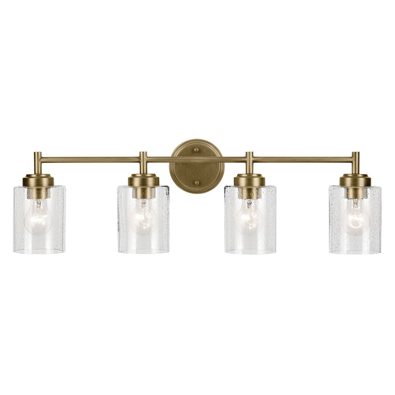 Kichler 45887NBR Four Light Bath, Natural Brass (4)