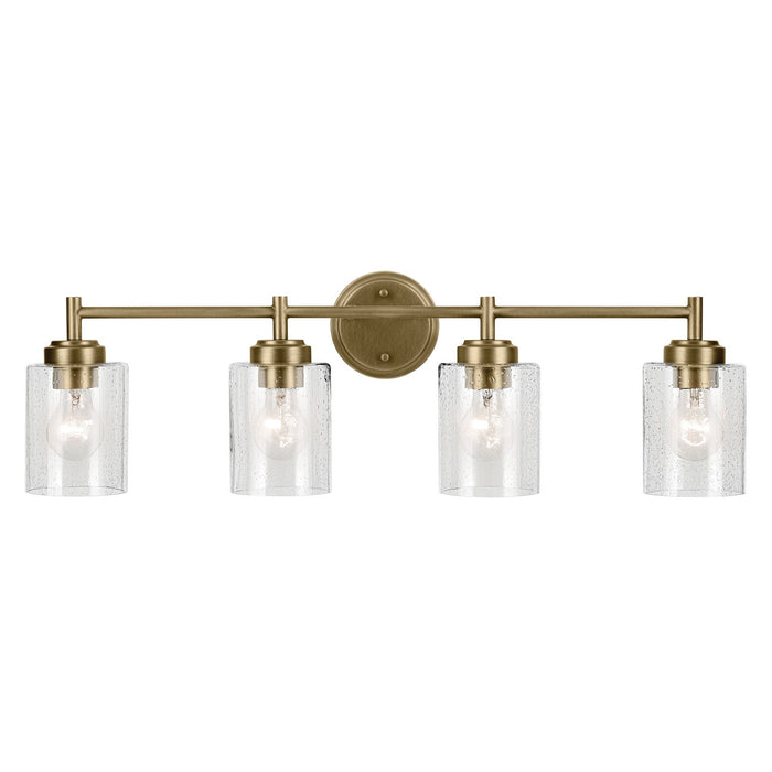 Kichler 45887NBR Four Light Bath, Natural Brass (4)