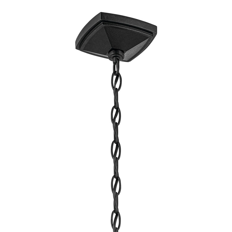 Kichler 49740BKT Four Light Outdoor Pendant, Textured Black (2)
