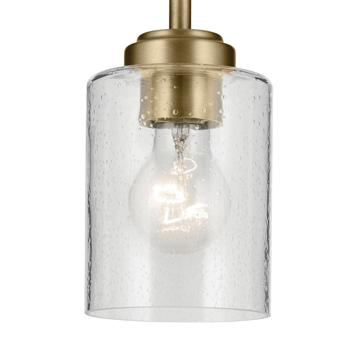 Kichler 44032NBR One Light Mini Pendant, Natural Brass (3)