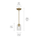 Kichler 44032NBR One Light Mini Pendant, Natural Brass (4)
