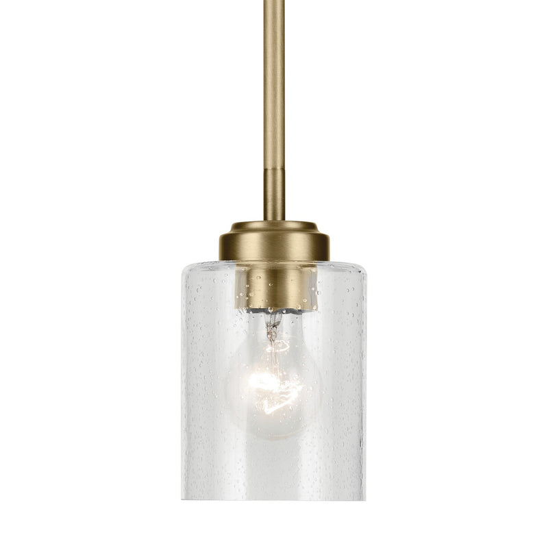 Kichler 44032NBR One Light Mini Pendant, Natural Brass (5)