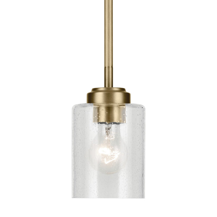 Kichler 44032NBR One Light Mini Pendant, Natural Brass (5)