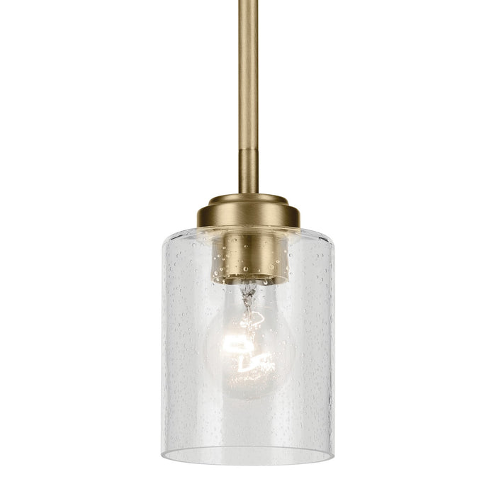 Kichler 44032NBR One Light Mini Pendant, Natural Brass (6)