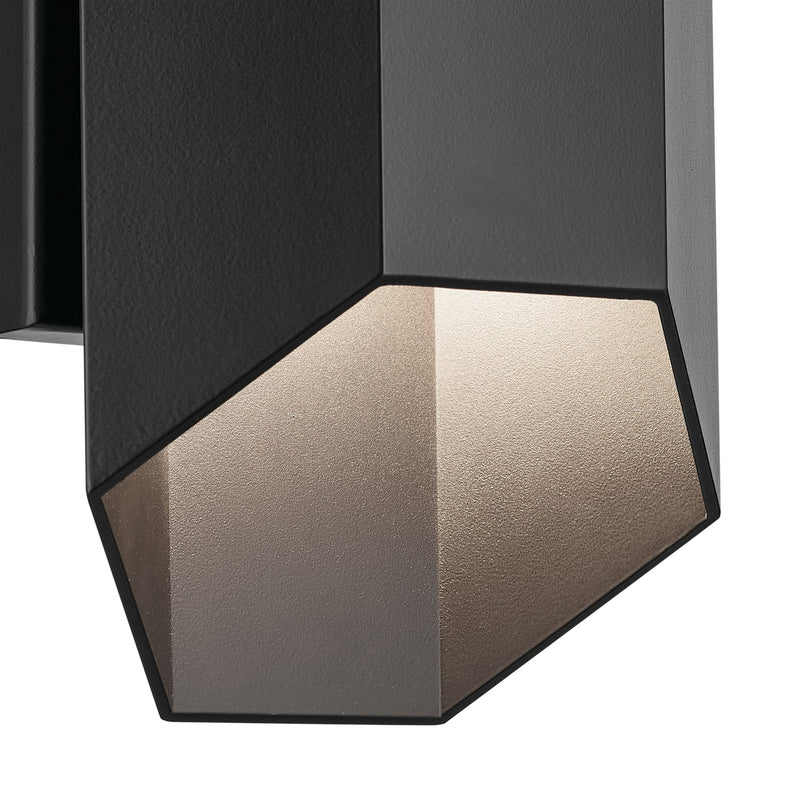 Kichler 49607BKLED LED Outdoor Wall Mount, Black (2)