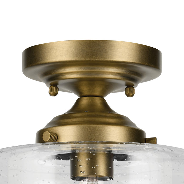 Kichler 44033NBR One Light Semi Flush Mount, Natural Brass (2)