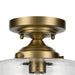 Kichler 44033NBR One Light Semi Flush Mount, Natural Brass (2)