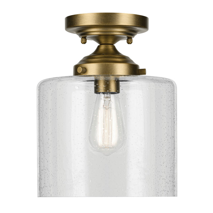 Kichler 44033NBR One Light Semi Flush Mount, Natural Brass (5)