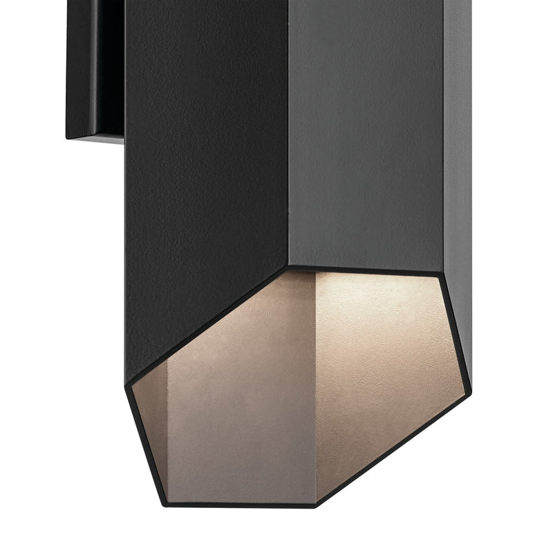 Kichler 49608BKLED LED Outdoor Wall Mount, Black (2)