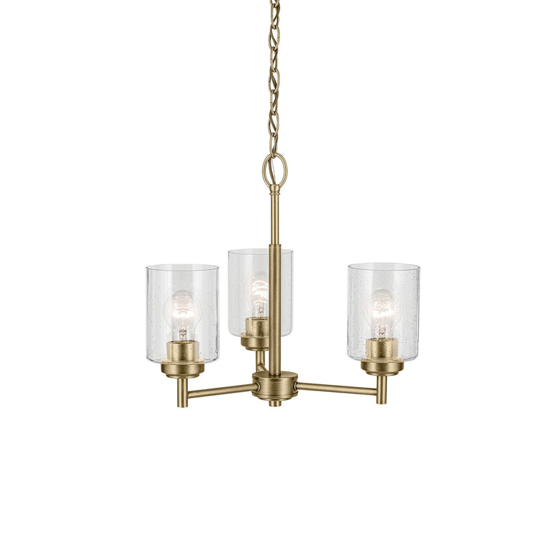 Kichler 44029NBR Three Light Mini Chandelier, Natural Brass (5)