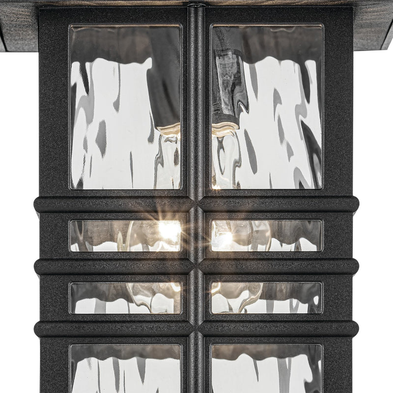 Kichler 49829BKT One Light Outdoor Wall Mount, Textured Black (2)