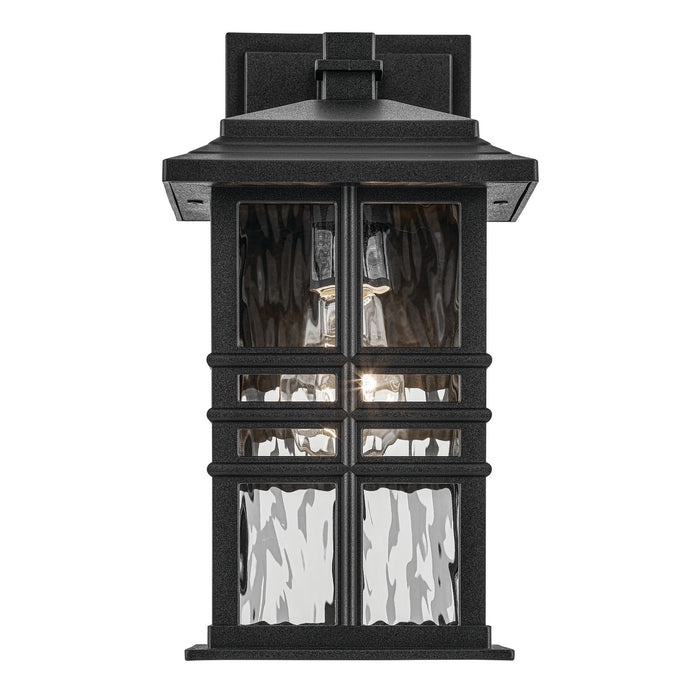 Kichler 49829BKT One Light Outdoor Wall Mount, Textured Black (4)