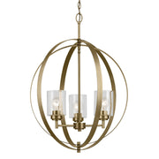 Kichler 44034NBR Three Light Chandelier, Natural Brass (6)