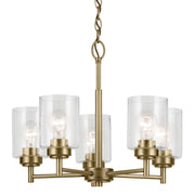 Kichler 44030NBR Five Light Chandelier, Natural Brass (2)