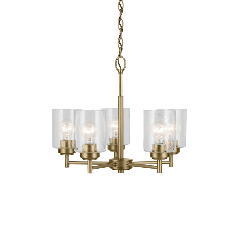 Kichler 44030NBR Five Light Chandelier, Natural Brass (4)