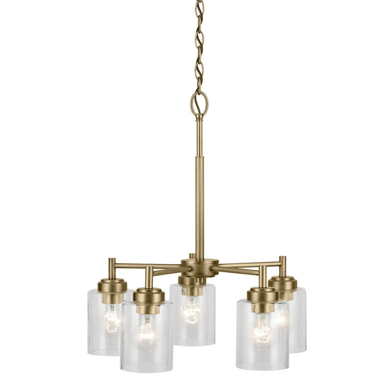 Kichler 44030NBR Five Light Chandelier, Natural Brass (5)
