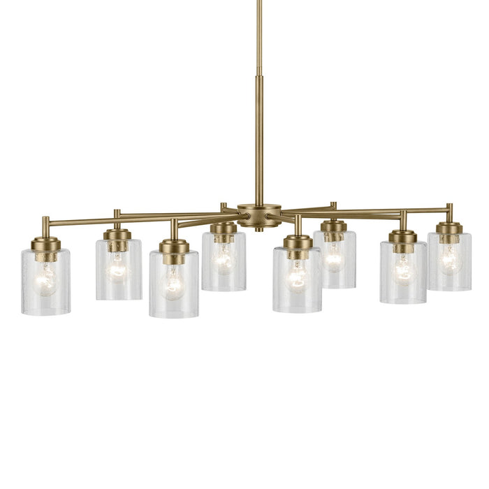 Kichler 44035NBR Eight Light Chandelier, Natural Brass (5)