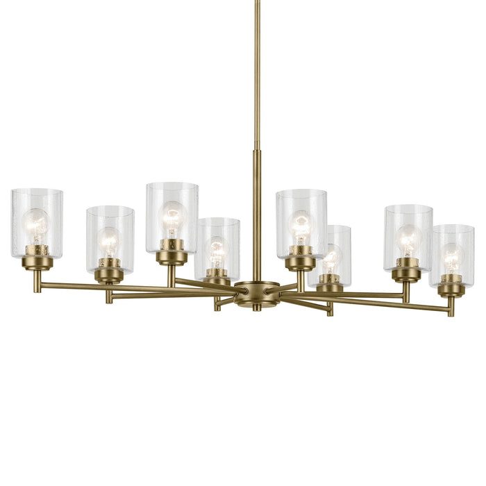 Kichler 44035NBR Eight Light Chandelier, Natural Brass (6)