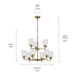 Kichler 44031NBR Nine Light Chandelier, Natural Brass (3)