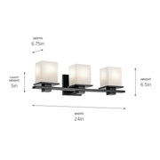 Kichler 45151BK Three Light Bath, Black (2)