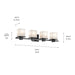 Kichler 45152BK Four Light Bath, Black (2)