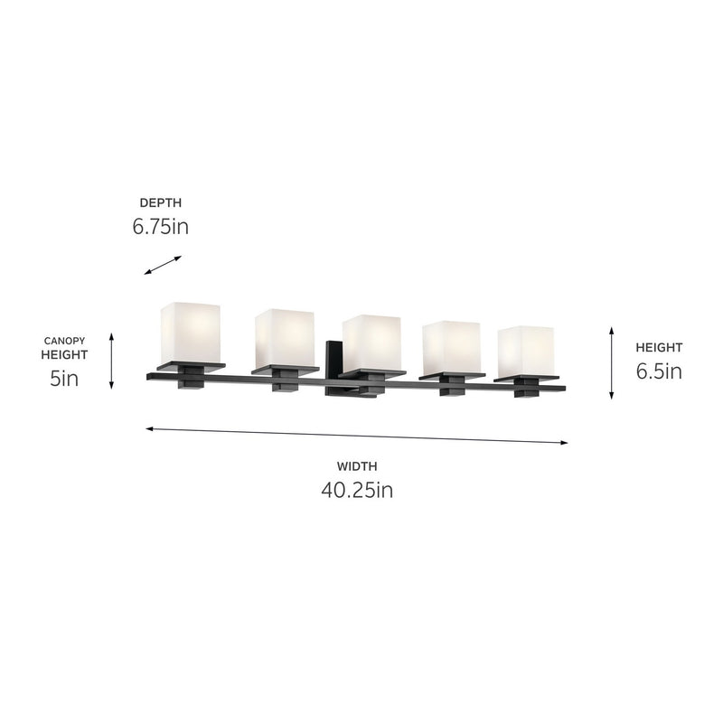 Kichler 45193BK Five Light Bath, Black (2)