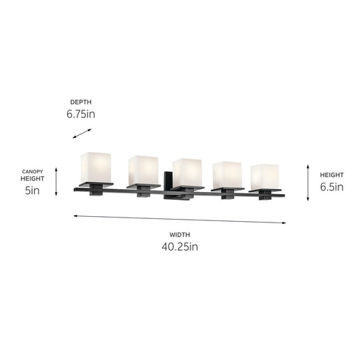 Kichler 45193BK Five Light Bath, Black (2)