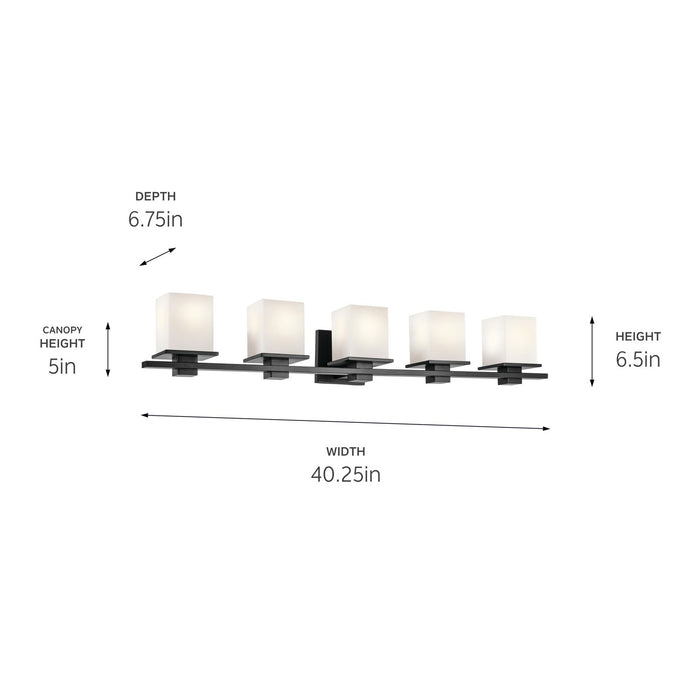 Kichler 45193BK Five Light Bath, Black (2)