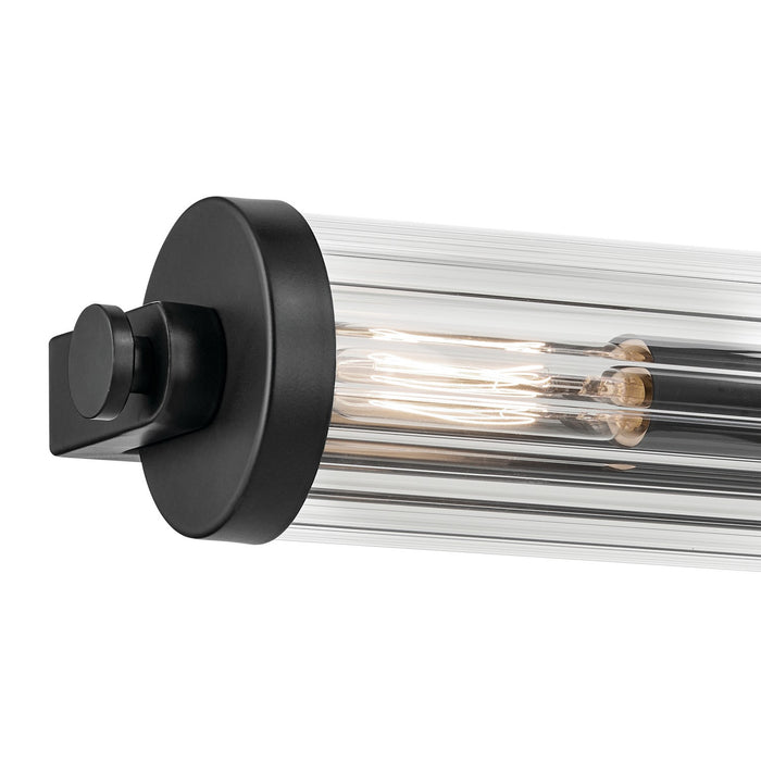 Kichler 45649BK Four Light Linear Bath, Black (2)