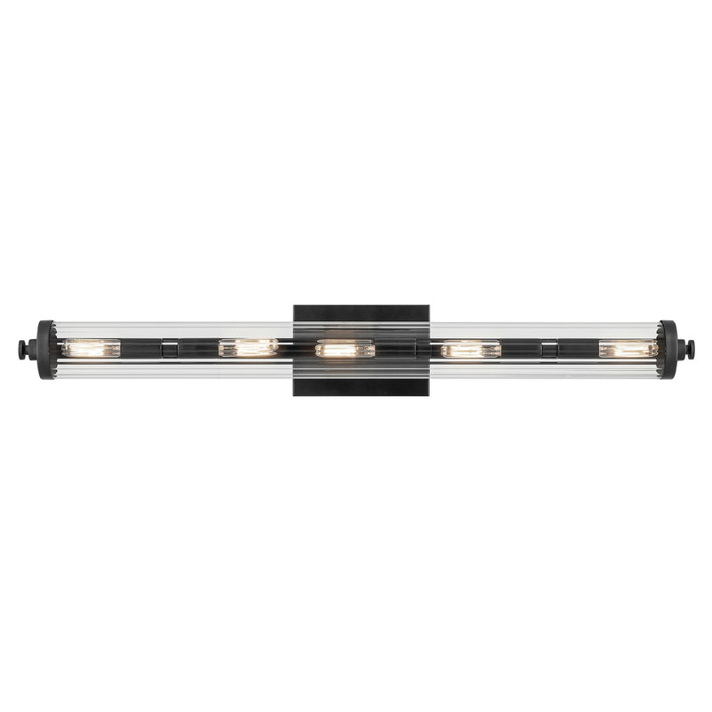 Kichler 45650BK Five Light Linear Bath, Black (3)