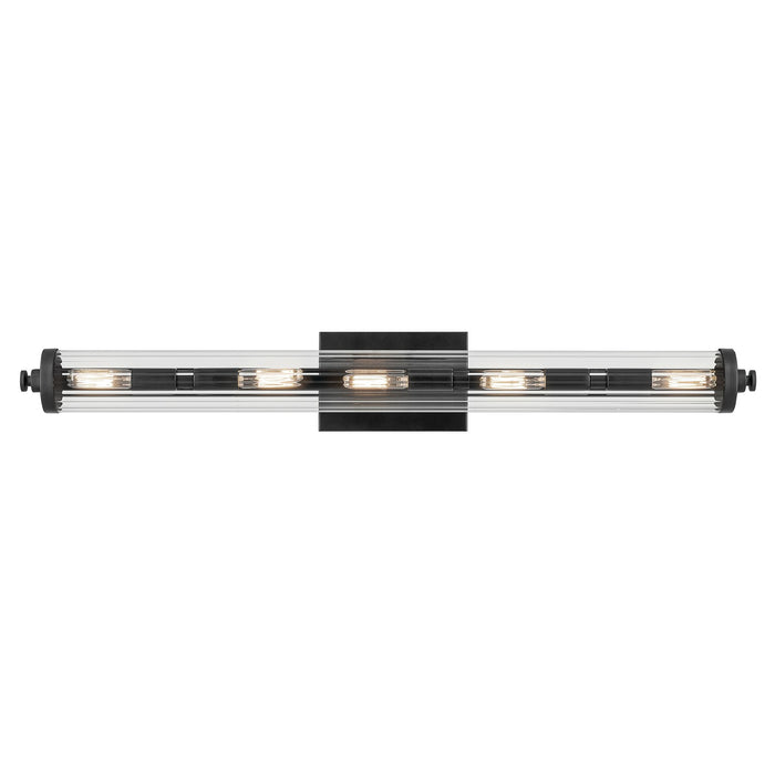 Kichler 45650BK Five Light Linear Bath, Black (3)