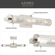 Kichler 45649PN Four Light Linear Bath, Polished Nickel (5)