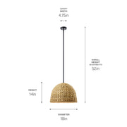 Kichler 44399BK One Light Mini Pendant, Black (3)