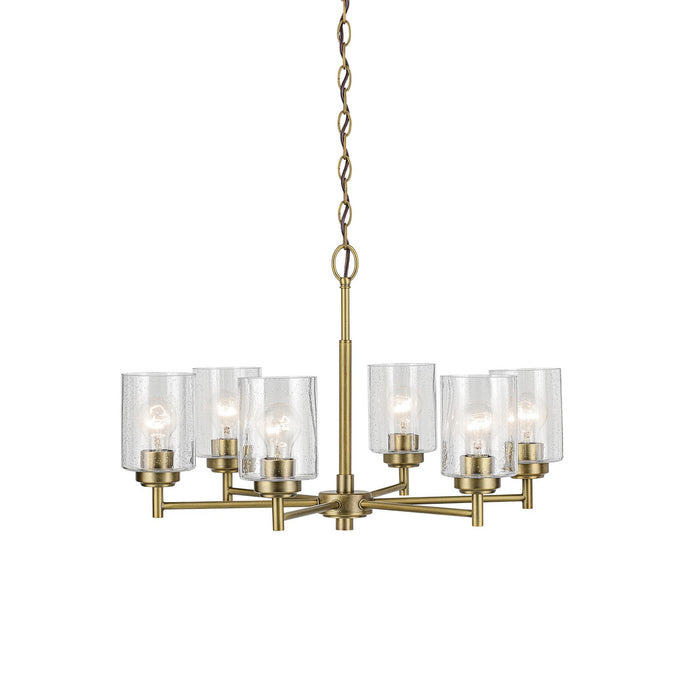 Kichler 52616NBR Six Light Chandelier, Natural Brass (4)