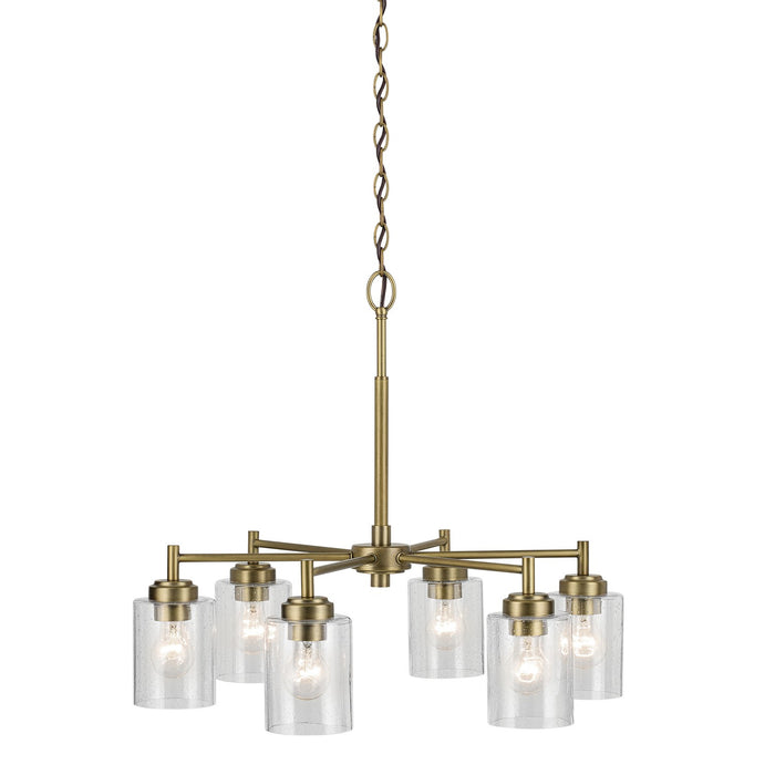 Kichler 52616NBR Six Light Chandelier, Natural Brass (5)
