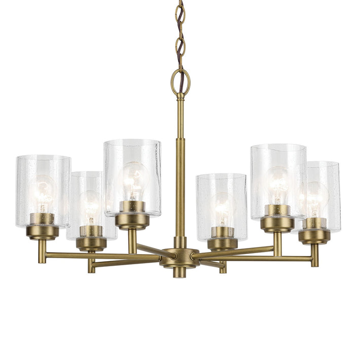 Kichler 52616NBR Six Light Chandelier, Natural Brass (6)
